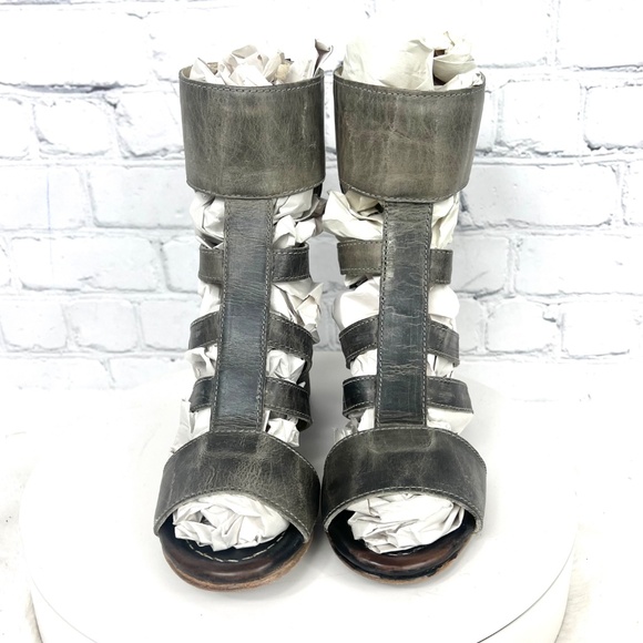 🚫SOLD! NIB/NWT |•FREEBIRD🦅BY STEVEN•| 'RAVEN' Gladiator Bootie/Sandals Size 7 - Picture 5 of 16